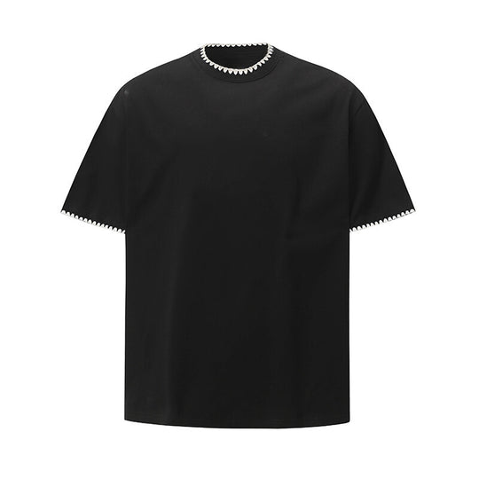 Damen lässiges T-Shirt mit kreativem Kragen EB
