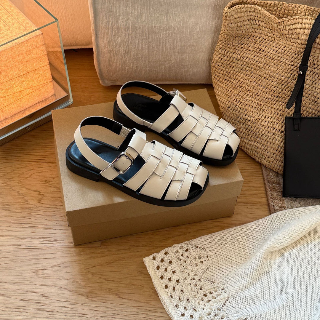 Damen Komfortable Sandalen mit elegantem Riemendesign und rutschfester Sohle EB