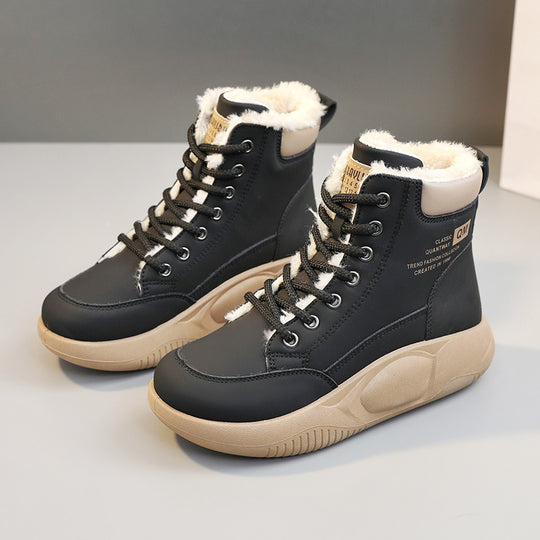 Damen modische Winterstiefel mit kuscheligem Fleece-Futter und rutschfester Sohle EB