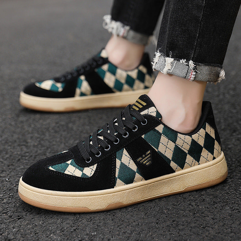 Damen Modische Sneaker mit Rautenmuster und rutschfester Sohle EB