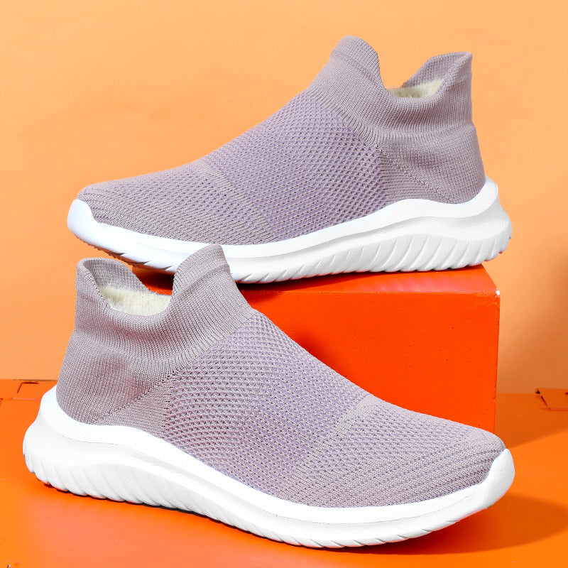 Damen Atmungsaktive Slip-On Sneakers mit flexibler Sohle EB