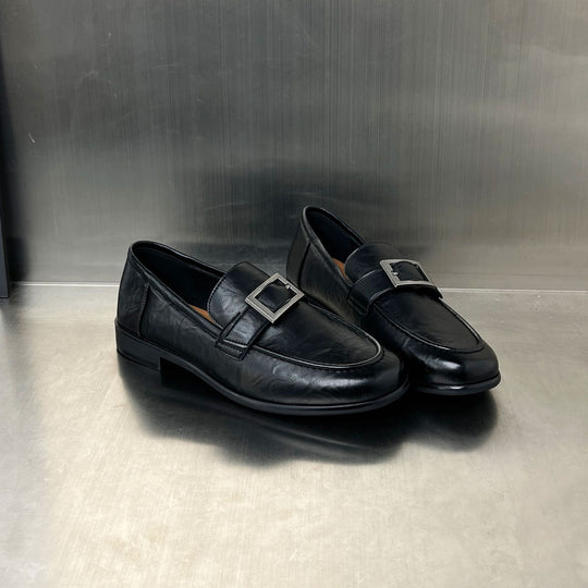 Damen elegante Mokassins mit modischer Schnallenverzierung EB