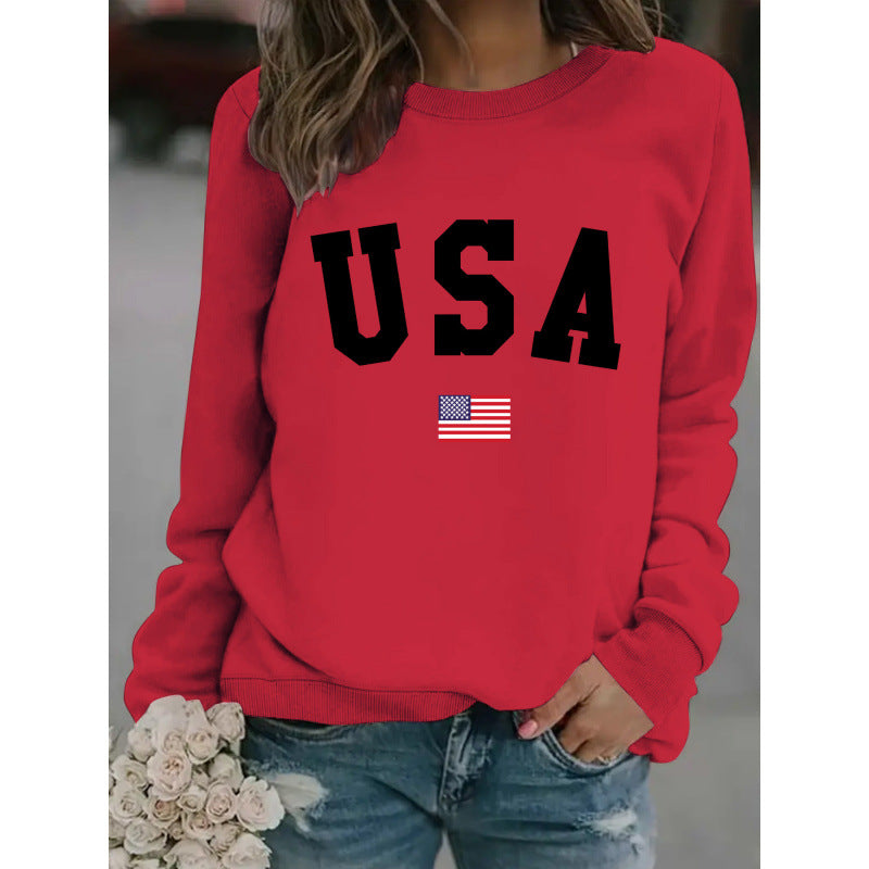 Damen Sweatshirt mit modernem USA-Statement und gemütlicher Passform EB