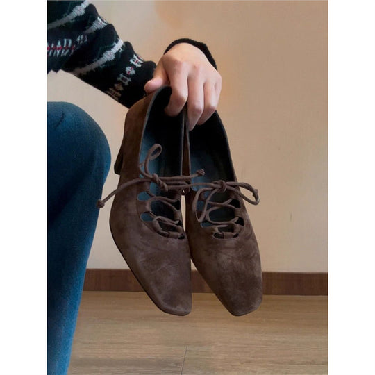 Damen modische Schnürschuhe mit offenem Design EB