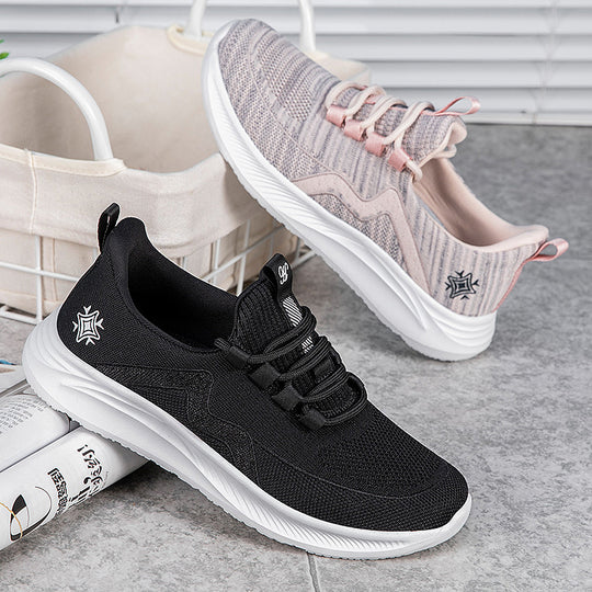 Damen Sportliche Lauf- und Freizeitschuhe mit atmungsaktivem Obermaterial und elastischem Einstiegsdesign EB