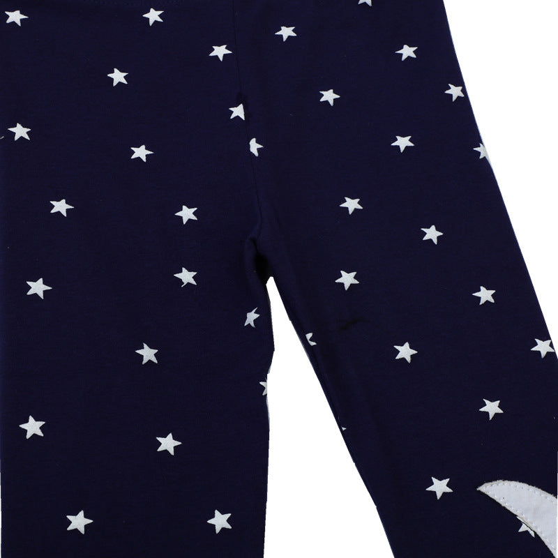 Mädchen Leggings mit verspieltem Hasen- und Sternenmotiv EB