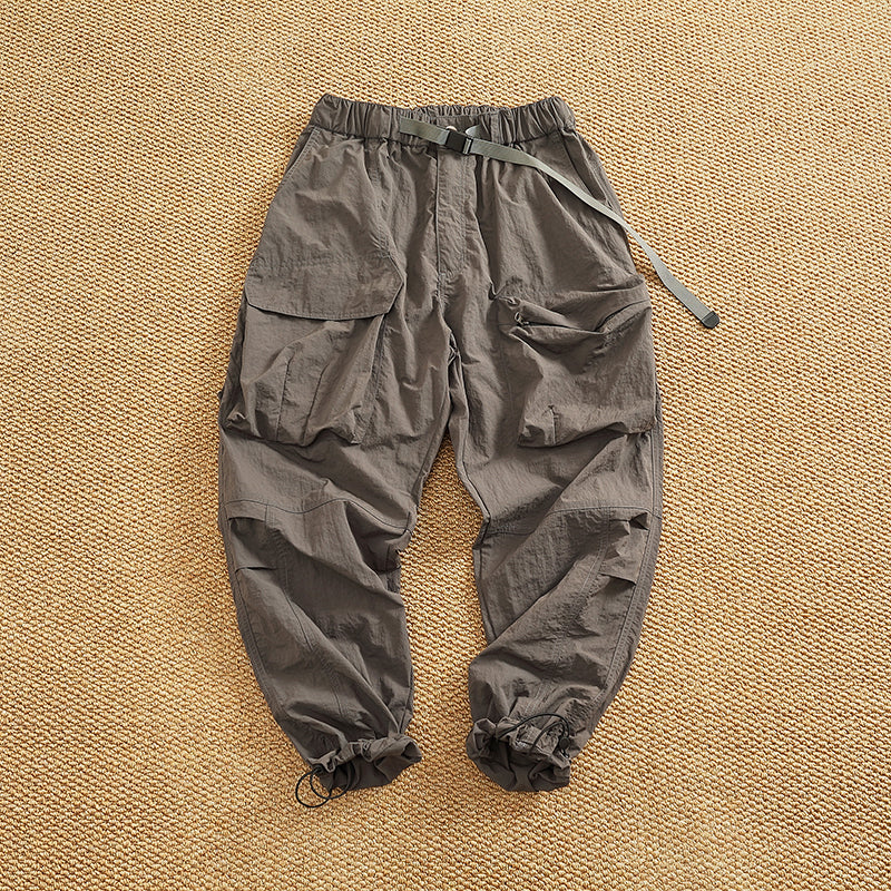 Damen Cargo-Hose mit elastischem Bund und multifunktionalen Taschen EB