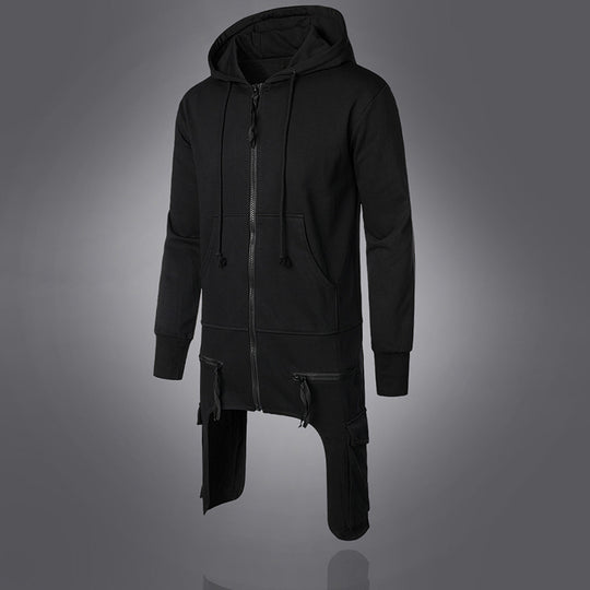 Damen Urbaner Kapuzenmantel mit asymmetrischem Schnitt und praktischen Taschen EB