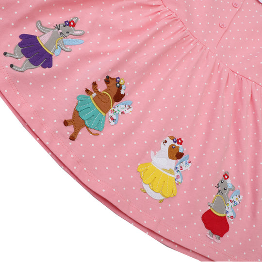 Mädchen Kleid mit süßem Tiermotiv EB