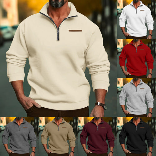 Herren Fleece Sweatshirt mit Reißverschluss EB
