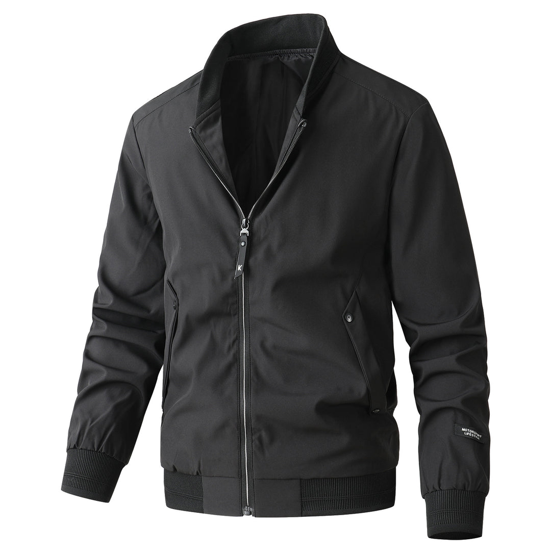 Herren stylische Freizeitjacke mit modischem Stehkragen EB