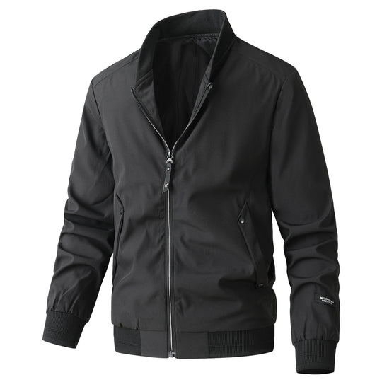 Herren stylische Freizeitjacke mit modischem Stehkragen EB