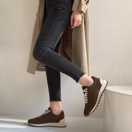 Damen Sportliche Komfort-Sneakers mit atmungsaktiver Oberflächenstruktur EB