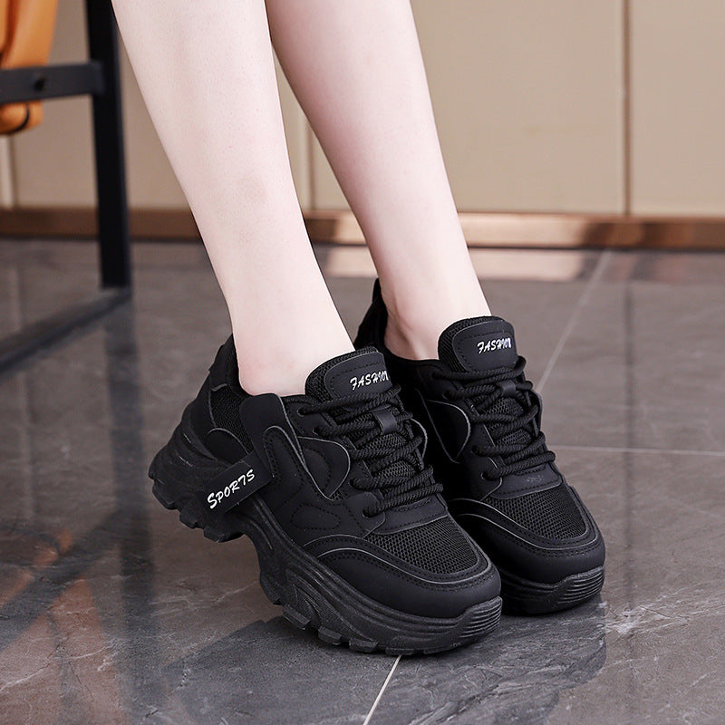 Damen Chunky Sneakers mit atmungsaktiver Mesh-Oberfläche und stoßdämpfender Sohle EB
