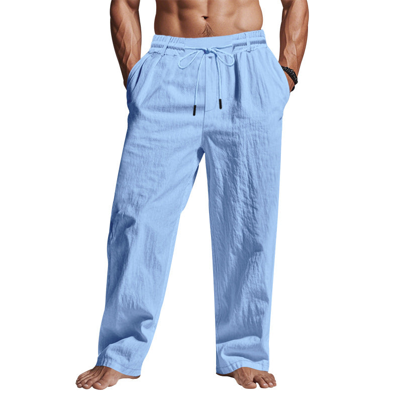 Herren entspannte Sommerhose mit elastischem Bund und praktischen Seitentaschen EB