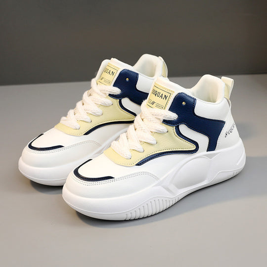 Damen modische High-Top Sneakers mit atmungsaktiver Oberfläche und flexibler Sohle EB