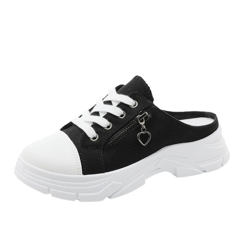 Damen Slipper Sneakers mit praktischem Reißverschluss und sportlicher Sohle EB