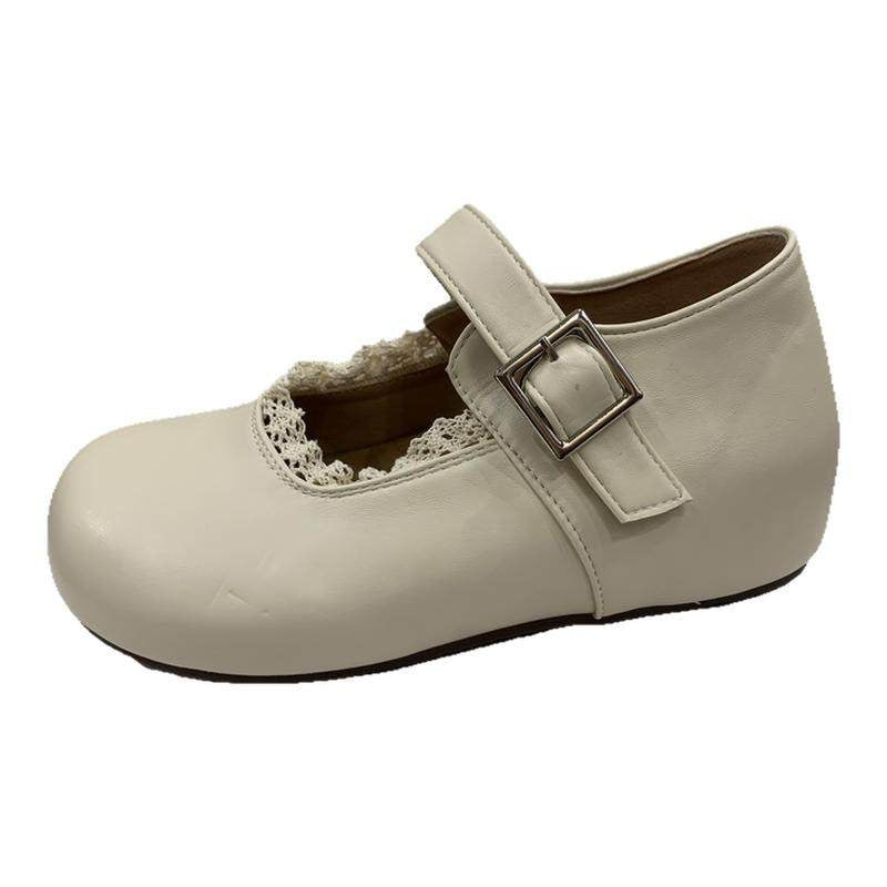 Damen Mary Jane Schuhe mit dekorativer Schnalle und eleganter Spitze EB