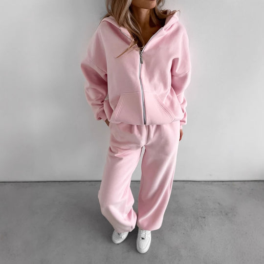 Damen lässiges Hoodie- und Jogginghose-Set EB