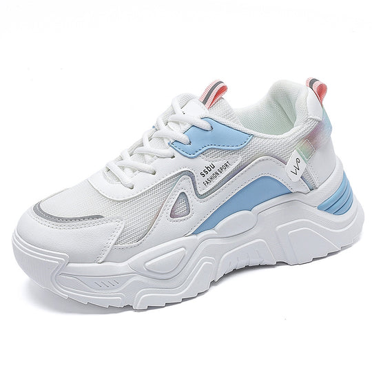 Damen Sportliche Lauf-Sneaker mit atmungsaktiver Mesh-Oberfläche und stoßdämpfender Sohle EB