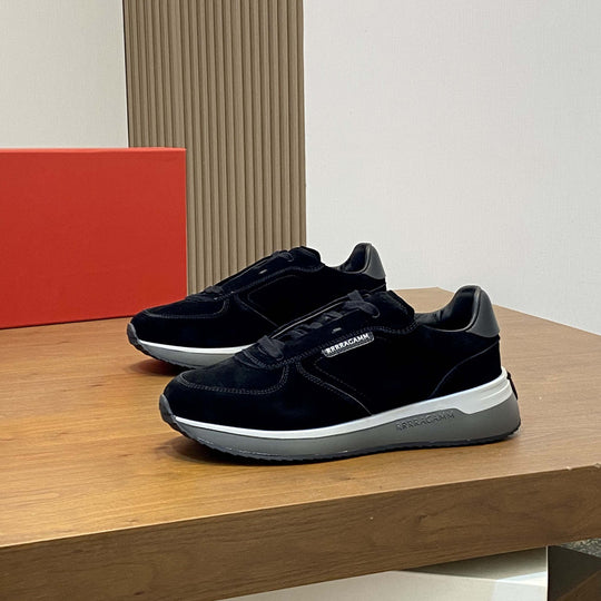 Damen Komfortable Wildleder Sneakers mit atmungsaktiver Innensohle EB