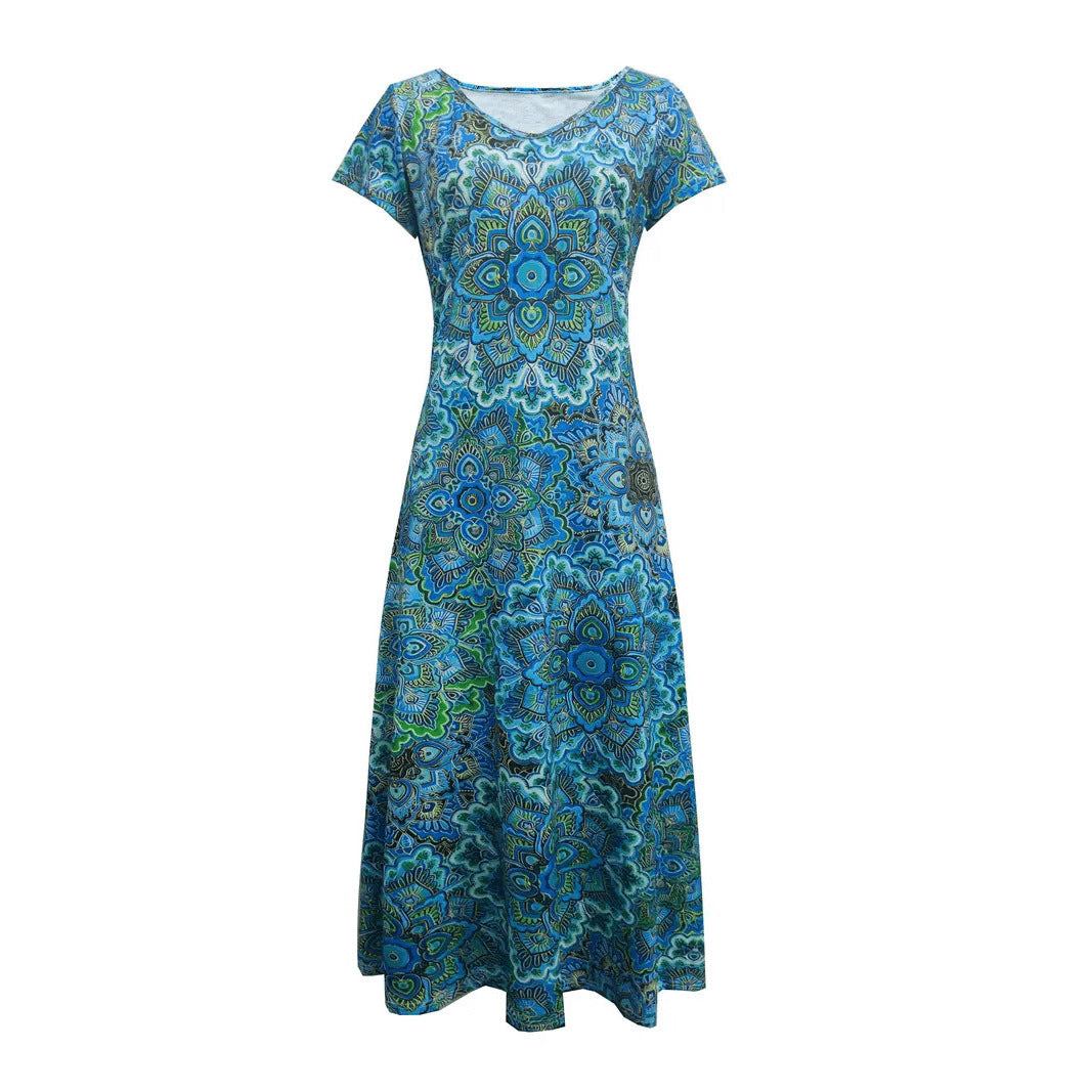 Damen Maxikleid mit floralem Muster EB