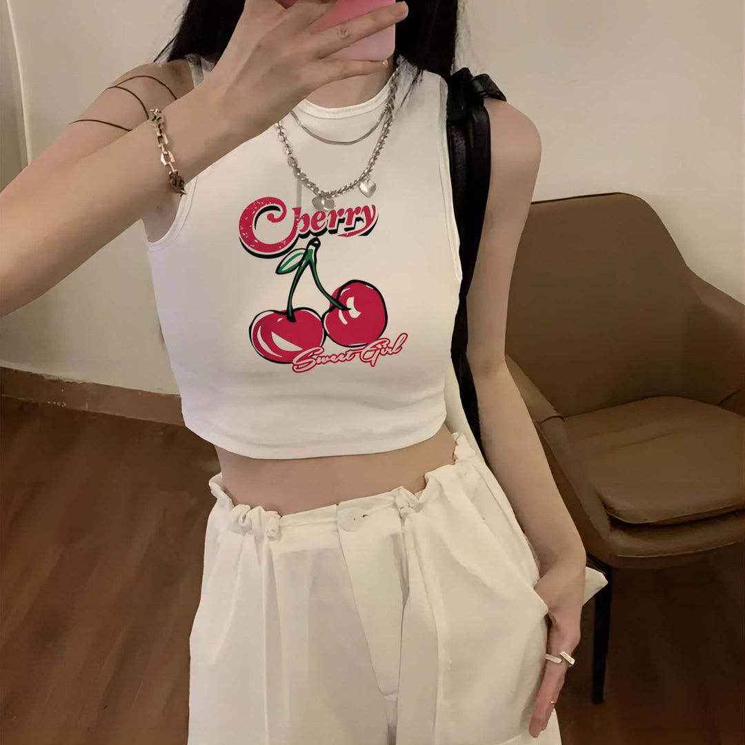 Damen Crop-Top mit kreativem Spruch und lässigem Schnitt EB