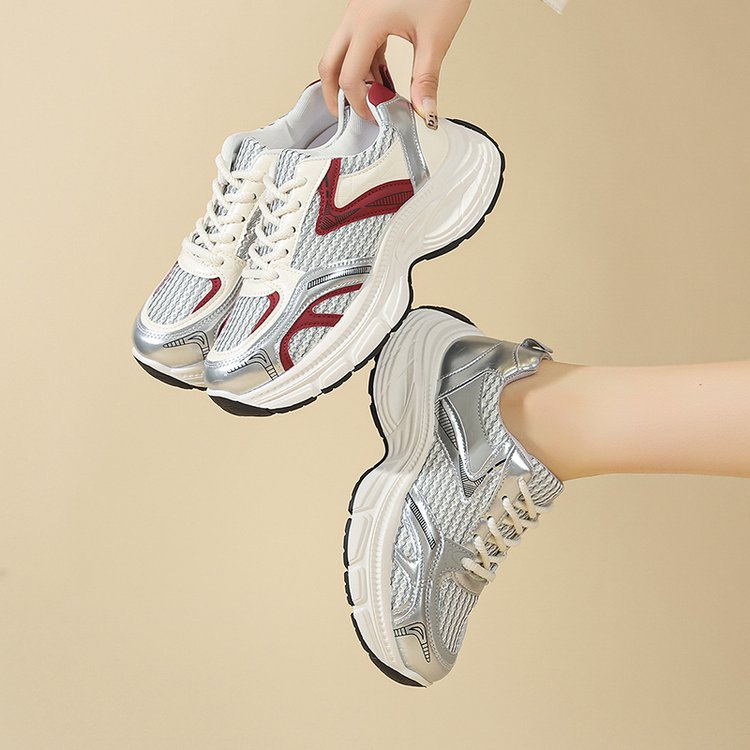 Damen sportliche Sneakers mit atmungsaktivem Netzdesign und elegantem Profil EB