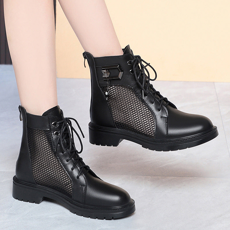 Damen Stiefeletten mit luftiger Netzstruktur und trendigem Design EB