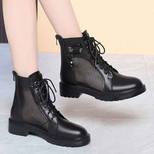 Damen Stiefeletten mit luftiger Netzstruktur und trendigem Design EB