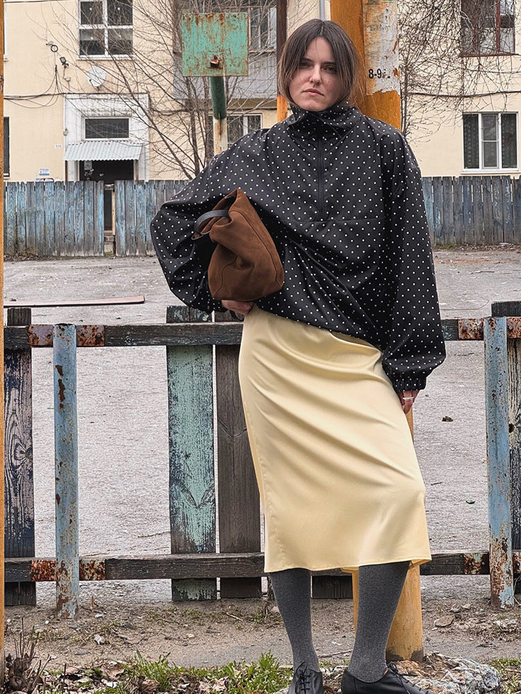 Damen Oversized Regenjacke mit Punkten EB