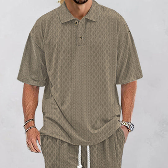 Herren Polohemd mit strukturiertem Design und bequemer Passform EB