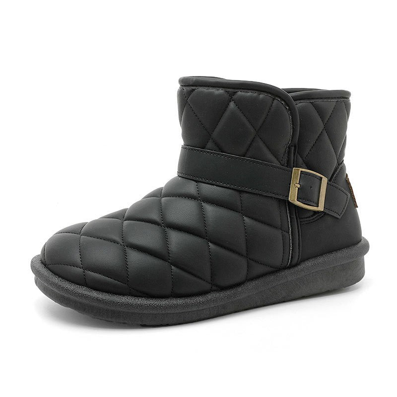 Damen modische warme Winterstiefel mit hochwertiger Isolierung und praktischem Klettverschluss EB