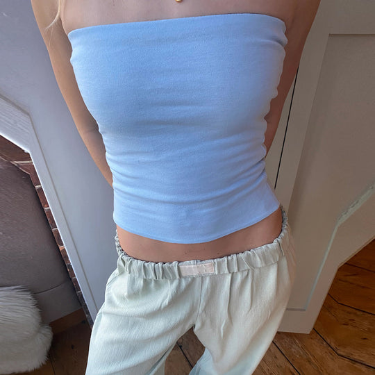 Damen Bustier-Oberteil mit feinen Streifen EB