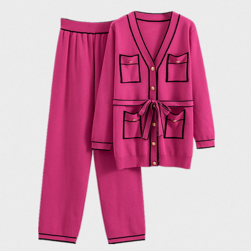 Damen gemütliches Strickanzug-Set EB