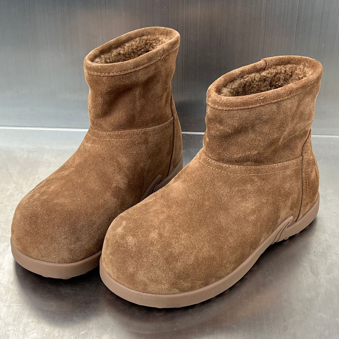 Damen Bequeme Winterstiefel aus hochwertigem Wildleder mit kuscheligem Innenfutter EB