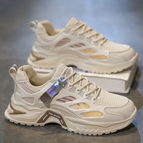 Damen Sportliche Sneakers mit atmungsaktiver Mesh-Konstruktion und rutschfester Sohle EB