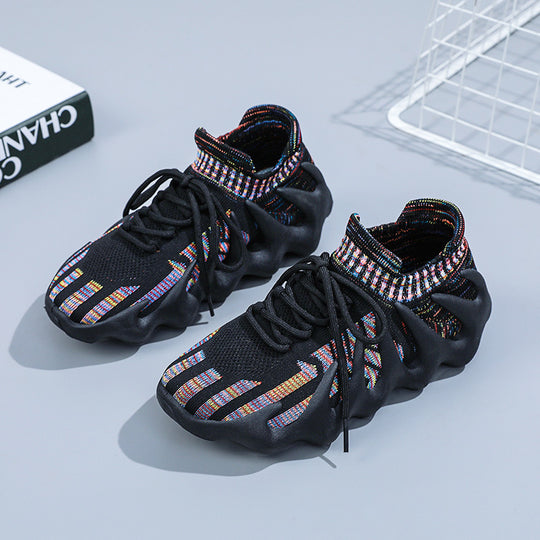Damen elastische Sneakers mit rutschfester Sohle und atmungsaktivem Obermaterial EB