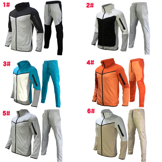Herren sportliches Hoodie-Set mit atmungsaktiven Eigenschaften und modernen Kontrastdetails EB