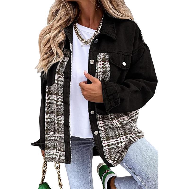 Damen modische Overshirt-Jacke EB