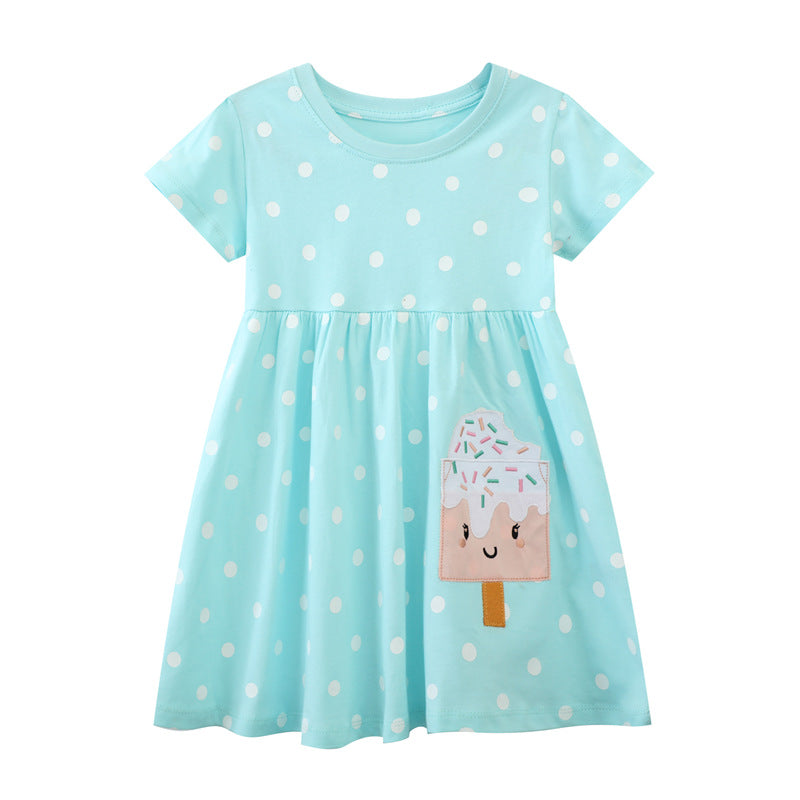 Mädchen Sommerkleid mit bezauberndem Eiskreismodell EB