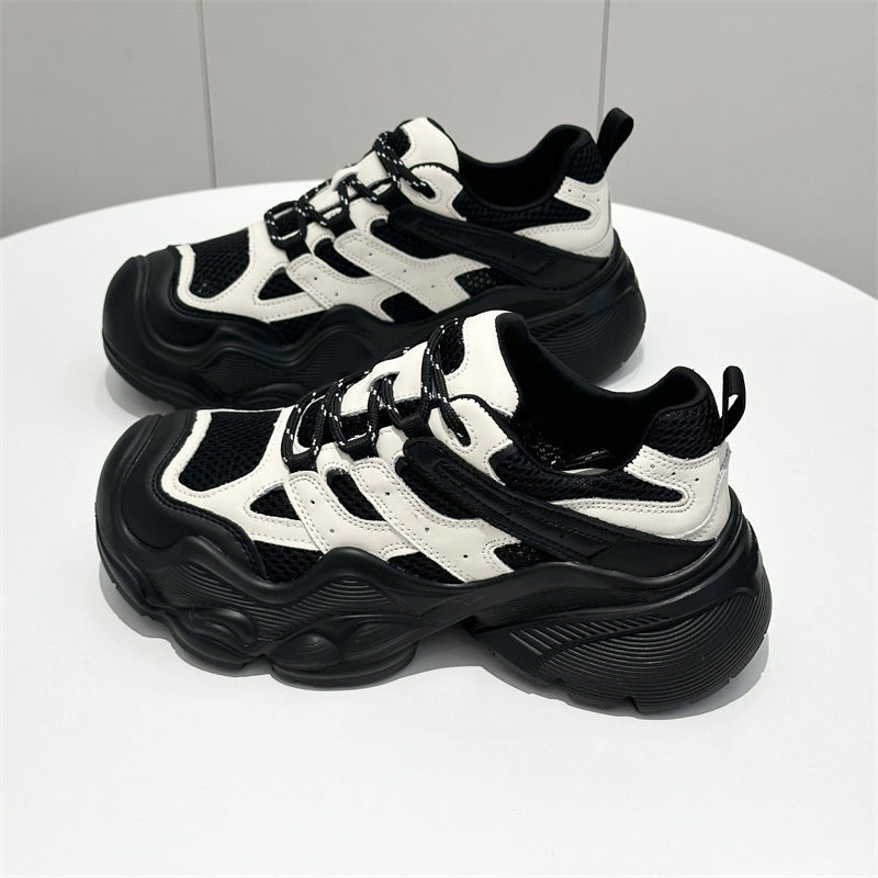 Damen Sportliche Chunky Sneakers mit atmungsaktivem Mesh-Obermaterial und robustem Profil EB