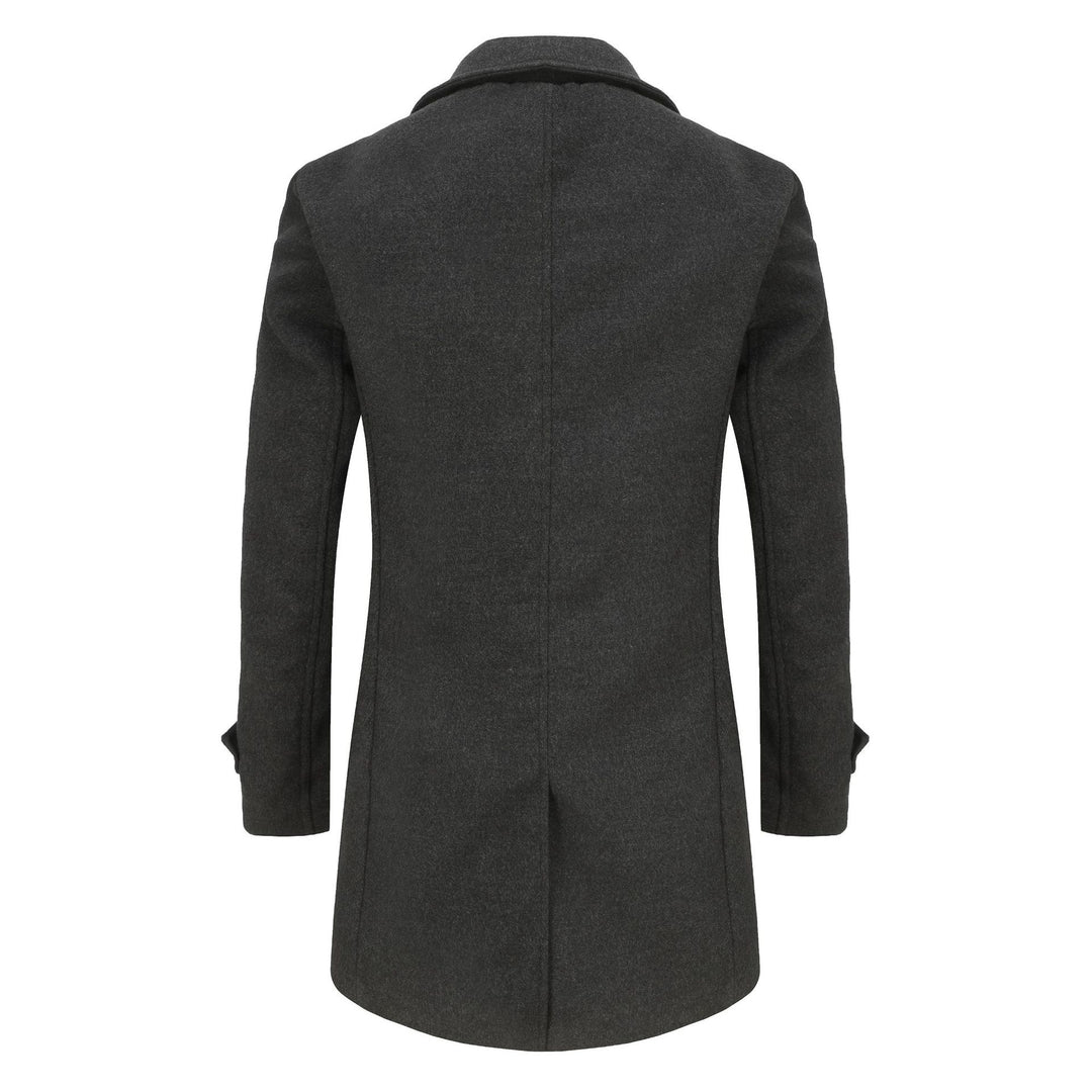 Herren stilvoller und eleganter Übercoat mit doppelter Knopfreihe EB