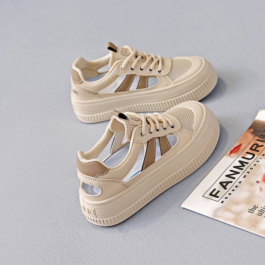 Damen Modische Sneaker mit luftiger Mesh-Oberfläche und flexiblem Sohlenprofil EB