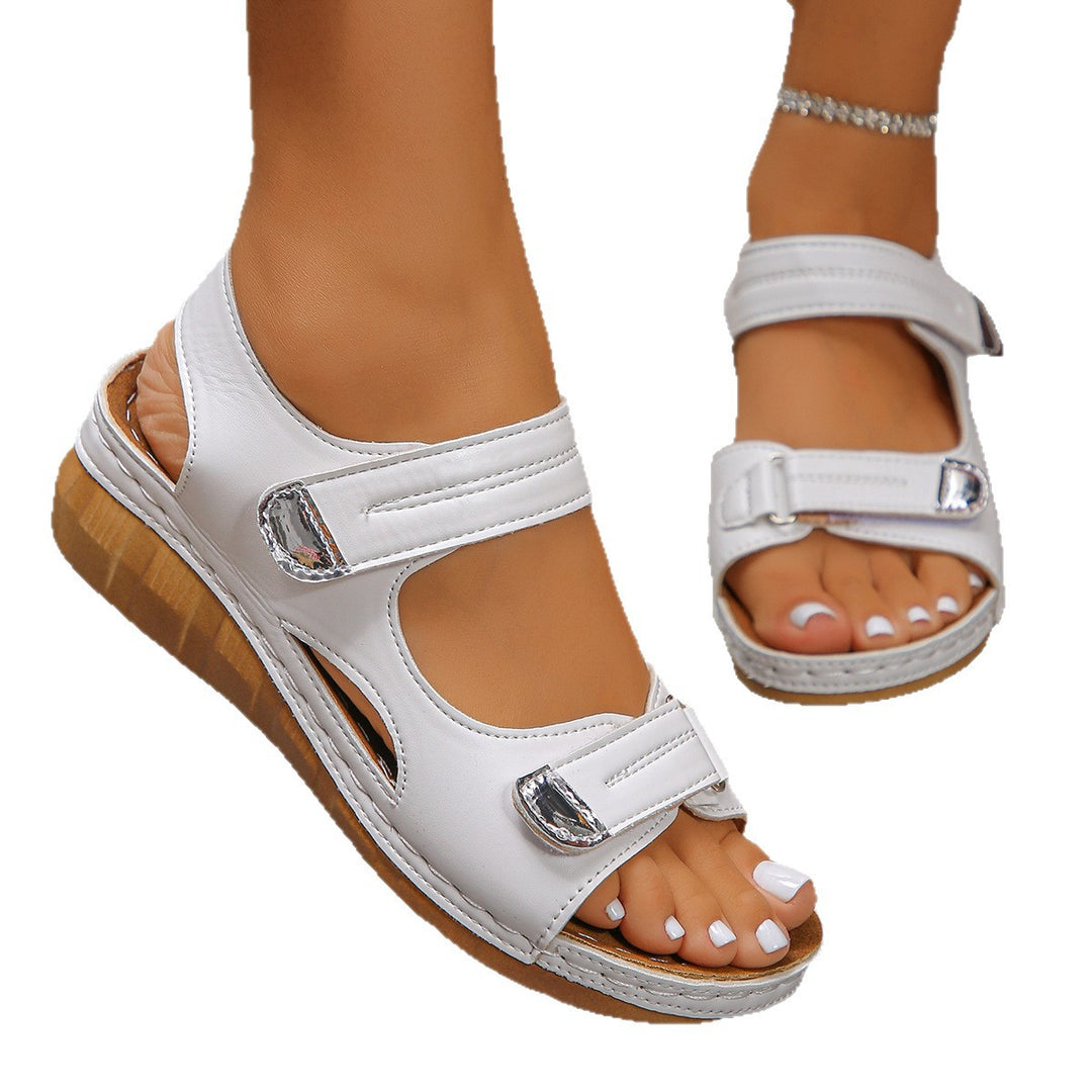 Damen Komfortable Riemensandalen mit verstellbarem Schnallenverschluss und ergonomischer Fußbettung EB