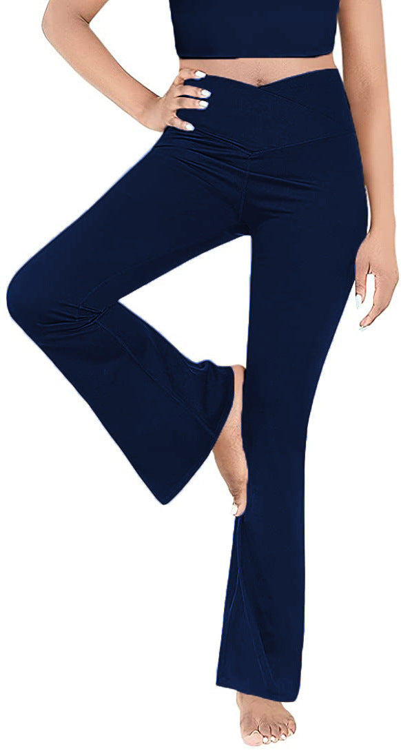 Damen lässige Bootcut-Leggings mit hohem Bund und atmungsaktivem Material EB
