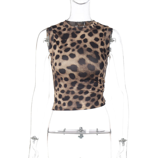 Damen Figürliches Top im Leopardenmuster EB