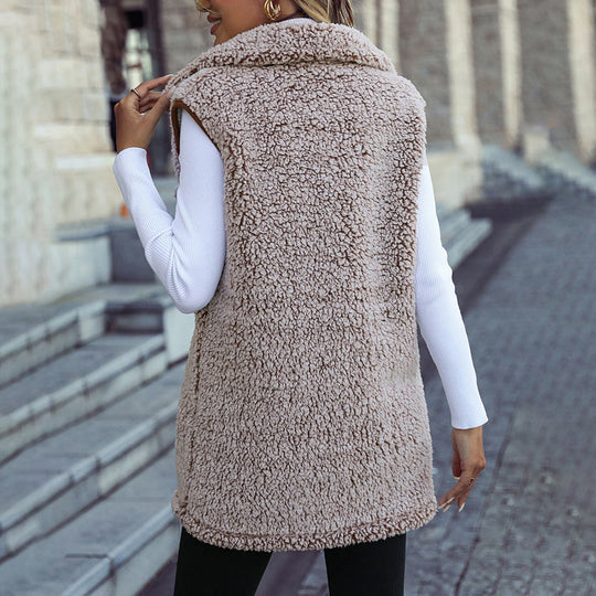 EB | Plüschwesten Strickjacke