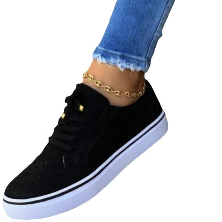 Damen Sneaker im eleganten Vintage-Look mit modischen Broguemustern EB