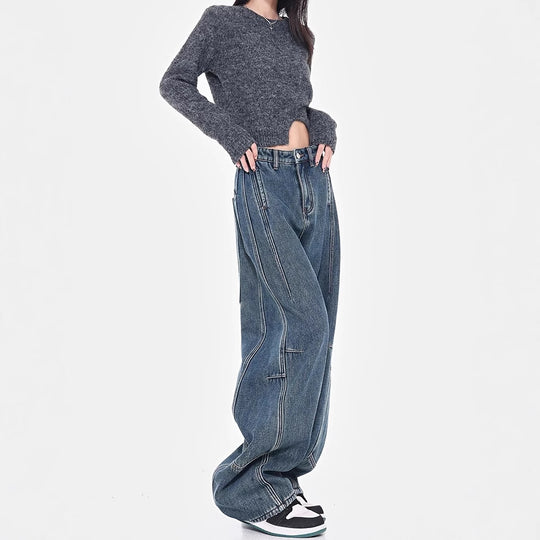 Damen Weite Denim-Hosen EB